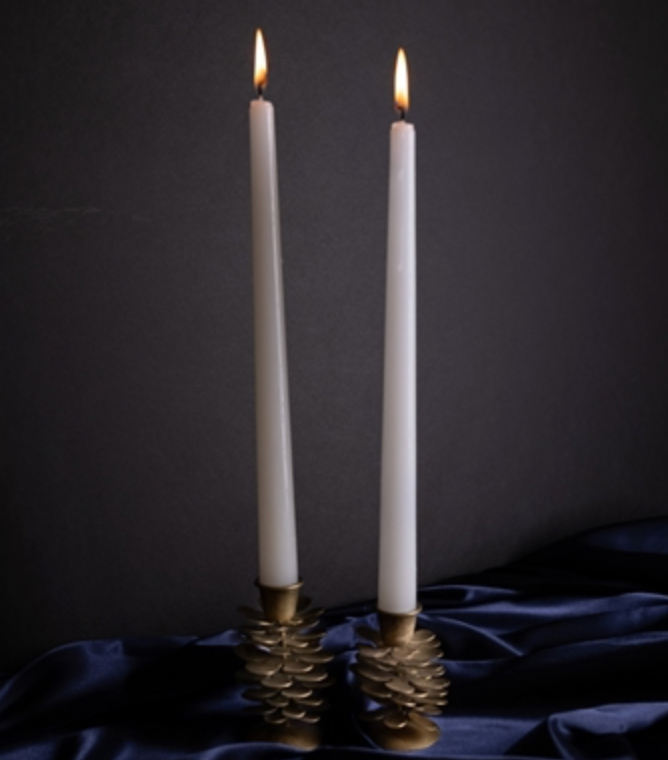Gold Pinecone Candle Holder