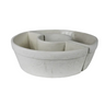 Concrete planter with divided sections on a white background