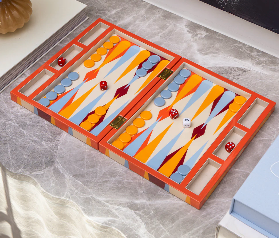 Lacquered Backgammon Board