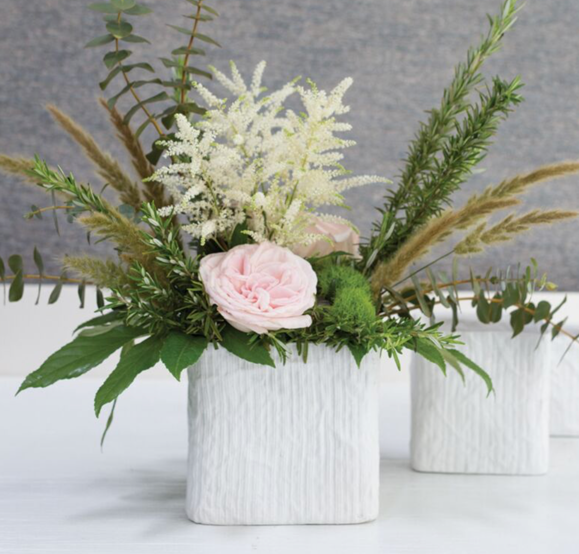 Linen Cube Vase