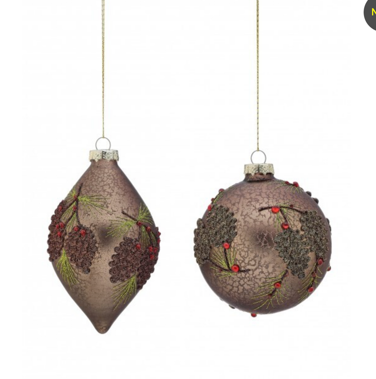 Glass Acorn Ornament