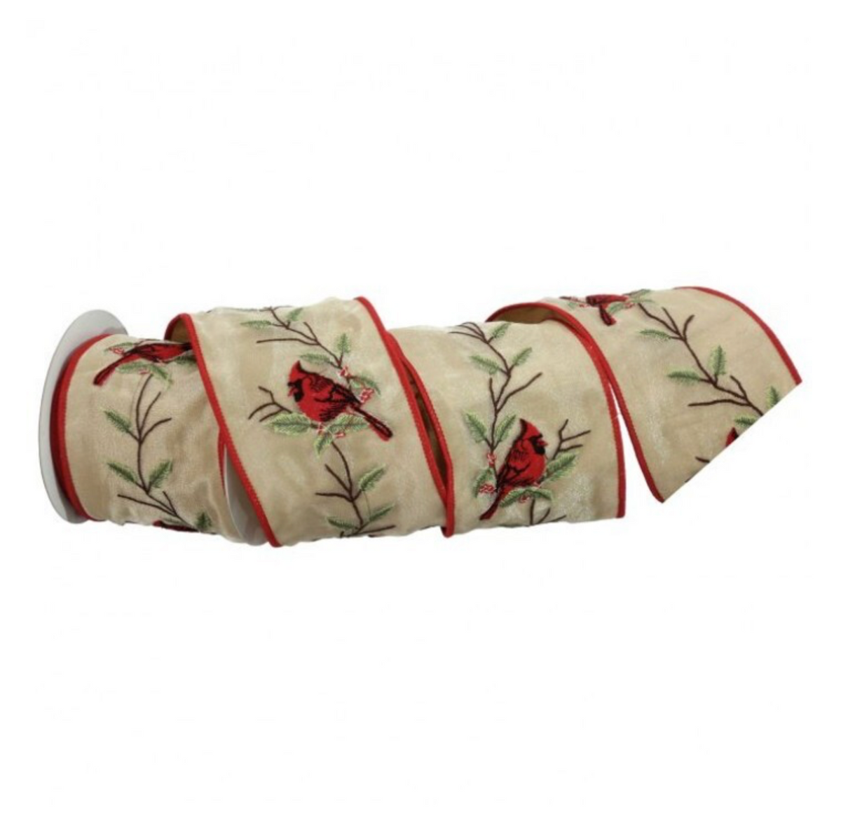 4" x 5Y Cardinal Dupioni Ribbon