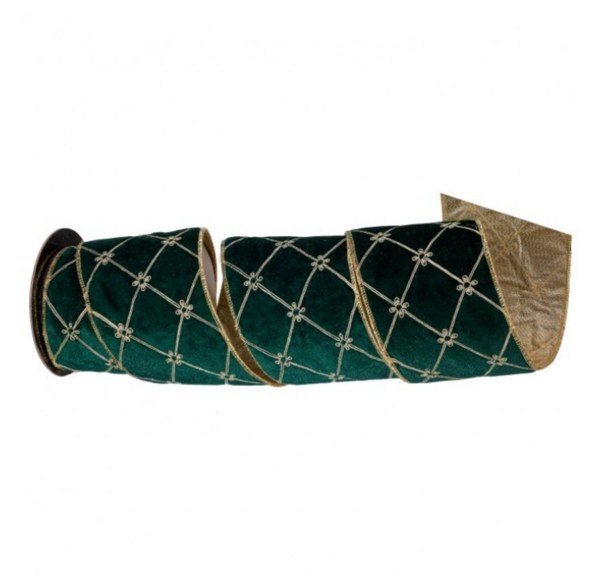 Green Velvet Jewel Ribbon