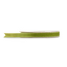A roll of olive green velvet ribbon on a clean white background.