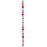 A vertical string of glossy, translucent Christmas baubles in assorted colors including green, red, pink, teal, and lavender, shown on a plain white background with a small 'NEW!' badge in the top right corner.
