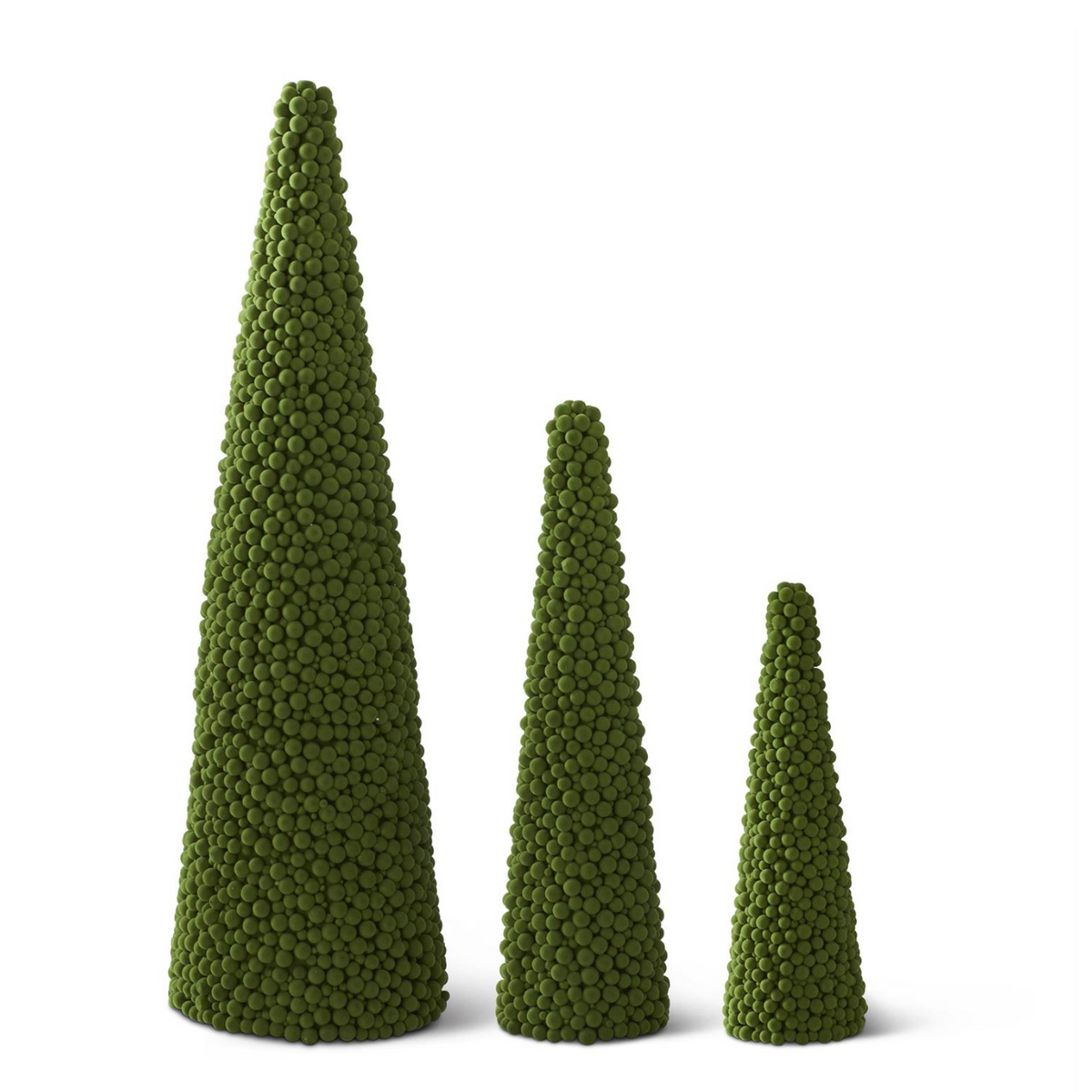 Green pompom trees