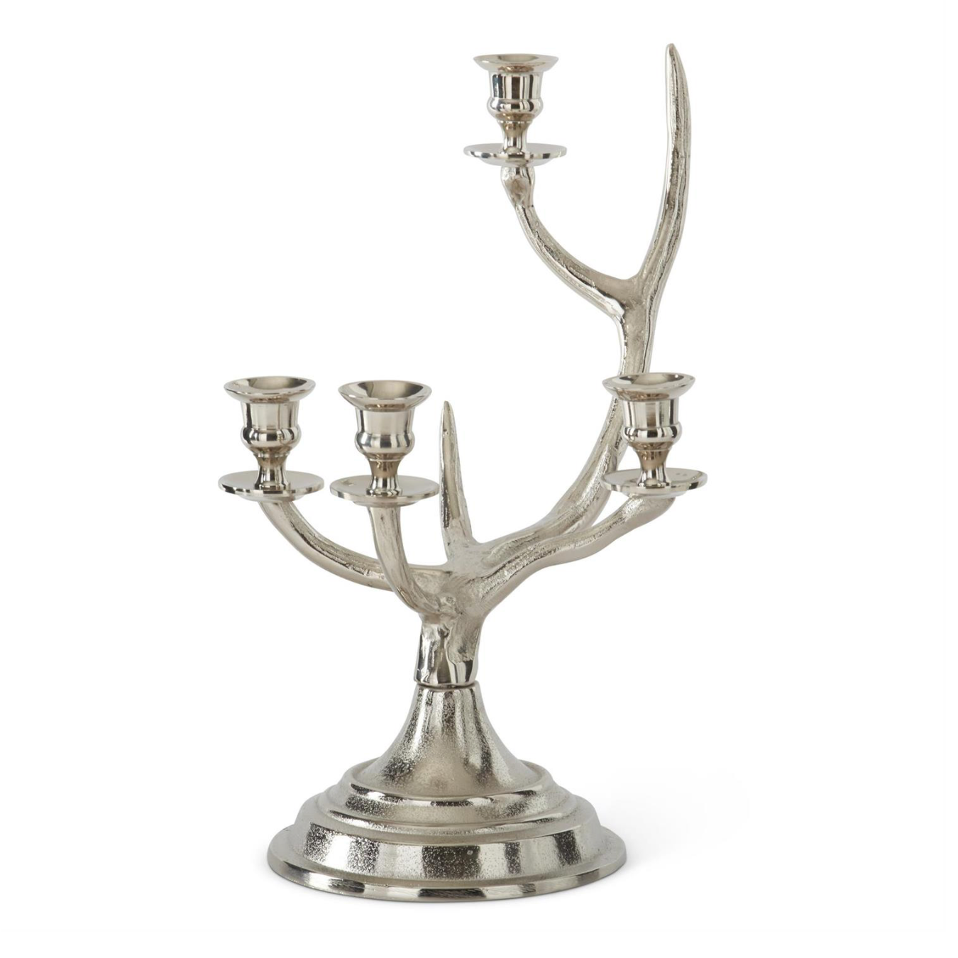 Silver candelabra with antlers