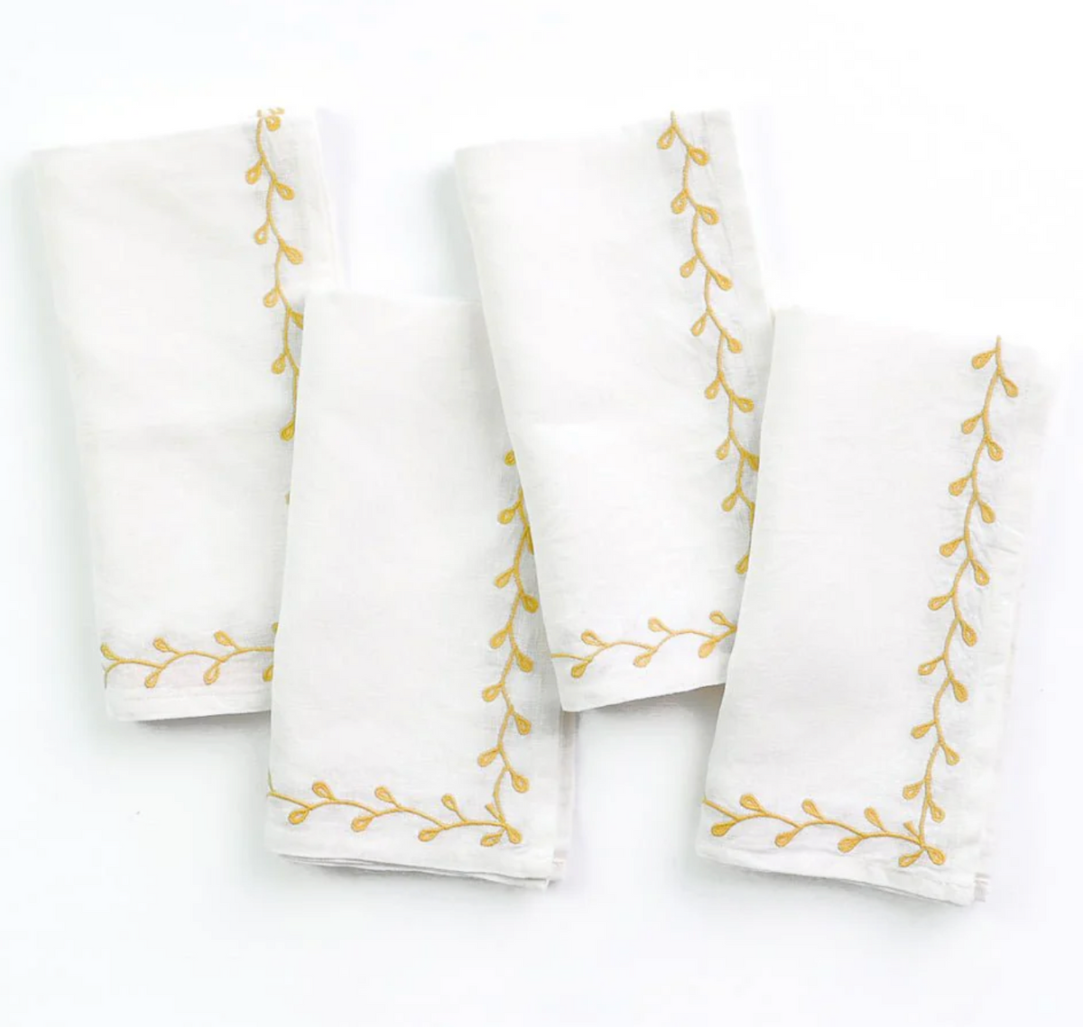 EMBROIDERED LINEN NAPKIN SET