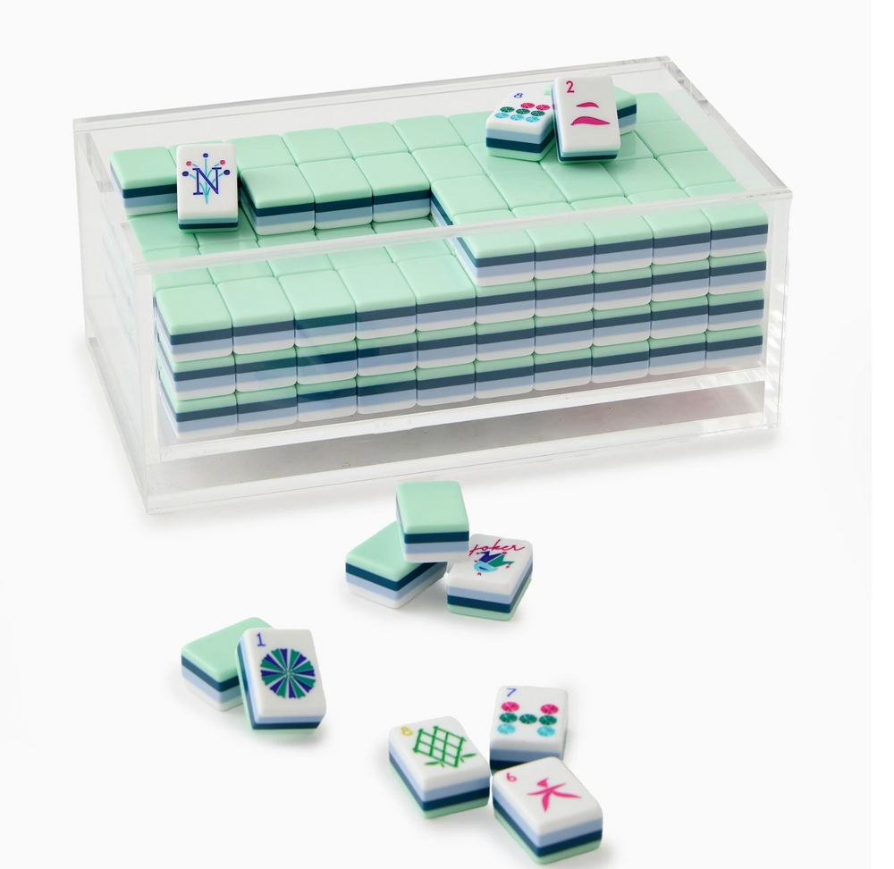 Support de mahjong en acrylique transparent, 44,7 x 6,5 x 1,9
