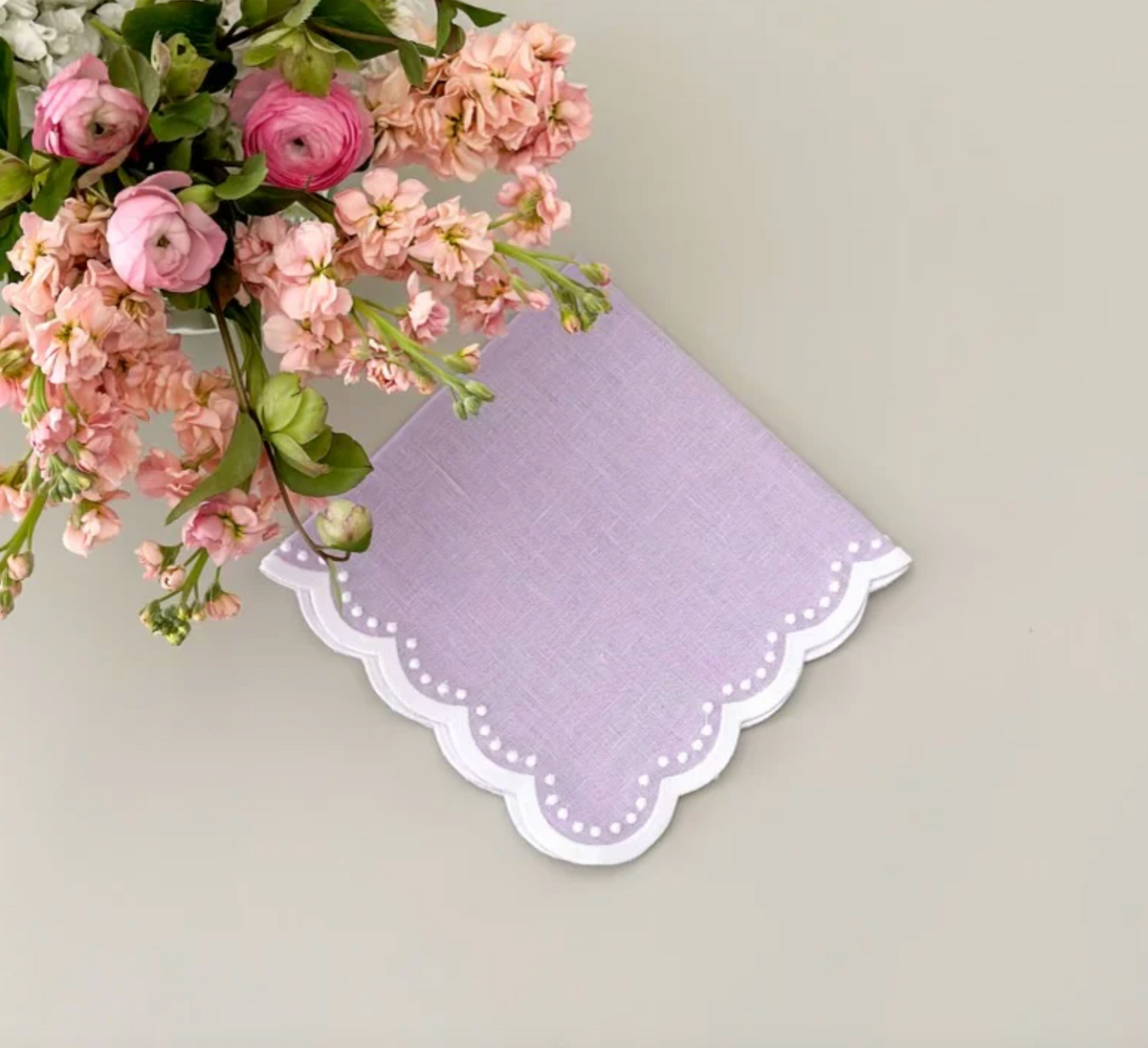 LAVENDER SINGLE DOT NAPKINS SET