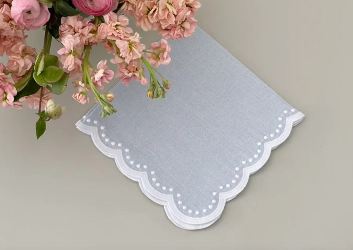 SKY BLUE SINGLE DOT NAPKIN SET