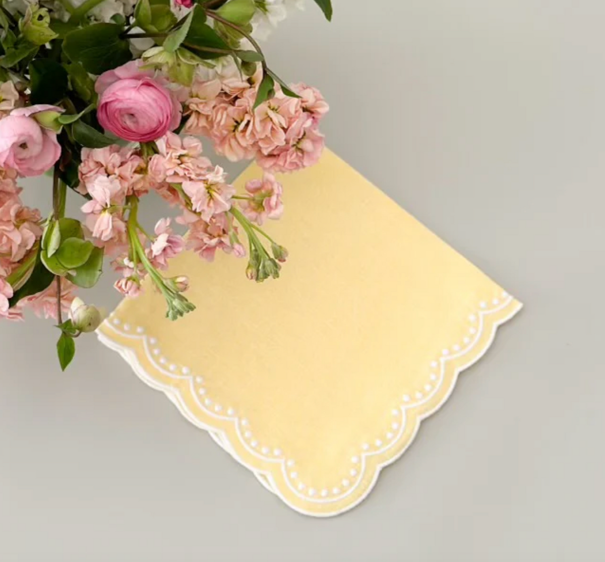 YELLOW DOT NAPKIN SET