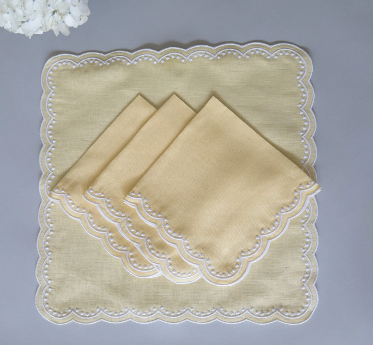 YELLOW DOT NAPKIN SET