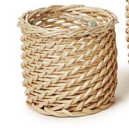 BASKETWEAVE CANDLEHOLDERS