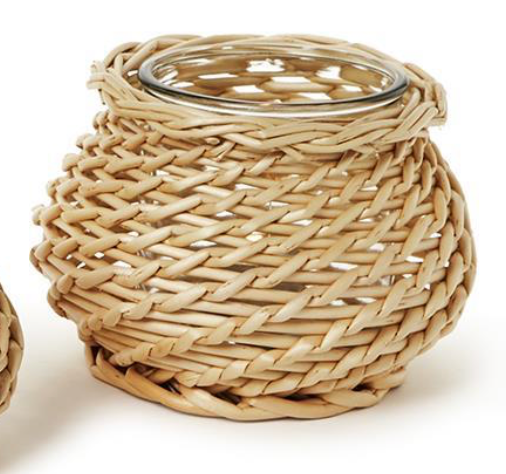 BASKETWEAVE CANDLEHOLDERS