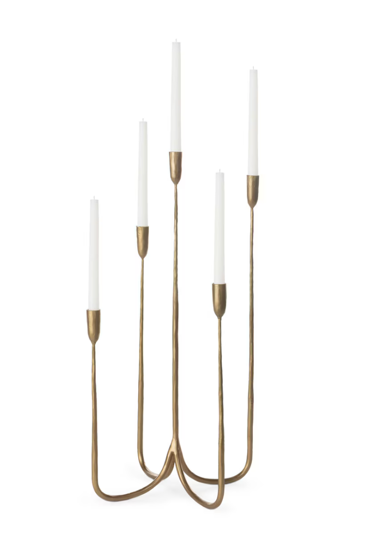 FORGED IRON CANDELABRA, TALL