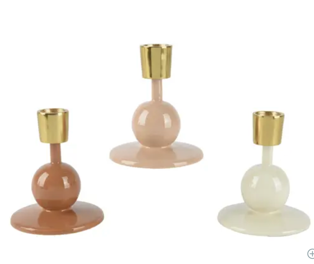 ENAMEL TAPER HOLDERS SET