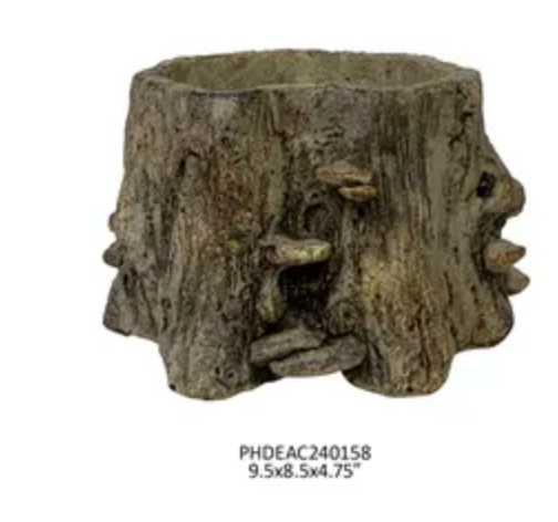 FAUX BOIS CEMENT PLANTER