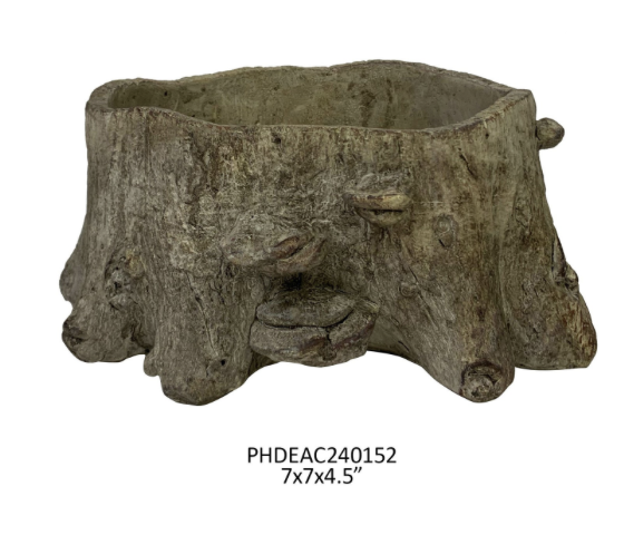 FAUX BOIS CEMENT PLANTER