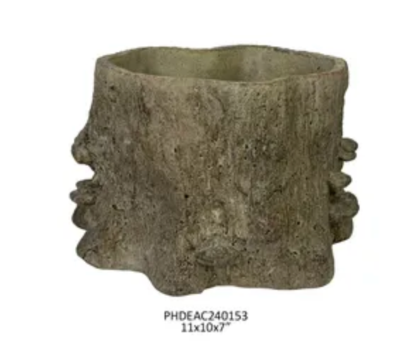 FAUX BOIS CEMENT PLANTER