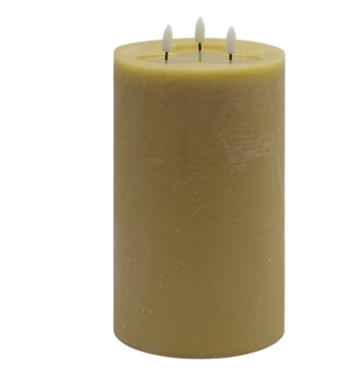 3 Wick Large Flameless Candles