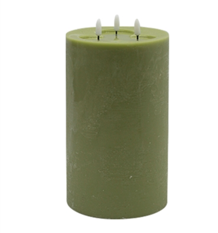 3 Wick Large Flameless Candles
