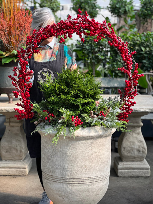 Topiary Ring with Red Berries