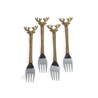 STAG'S HEAD HORS D'OEUVRE FORKS
