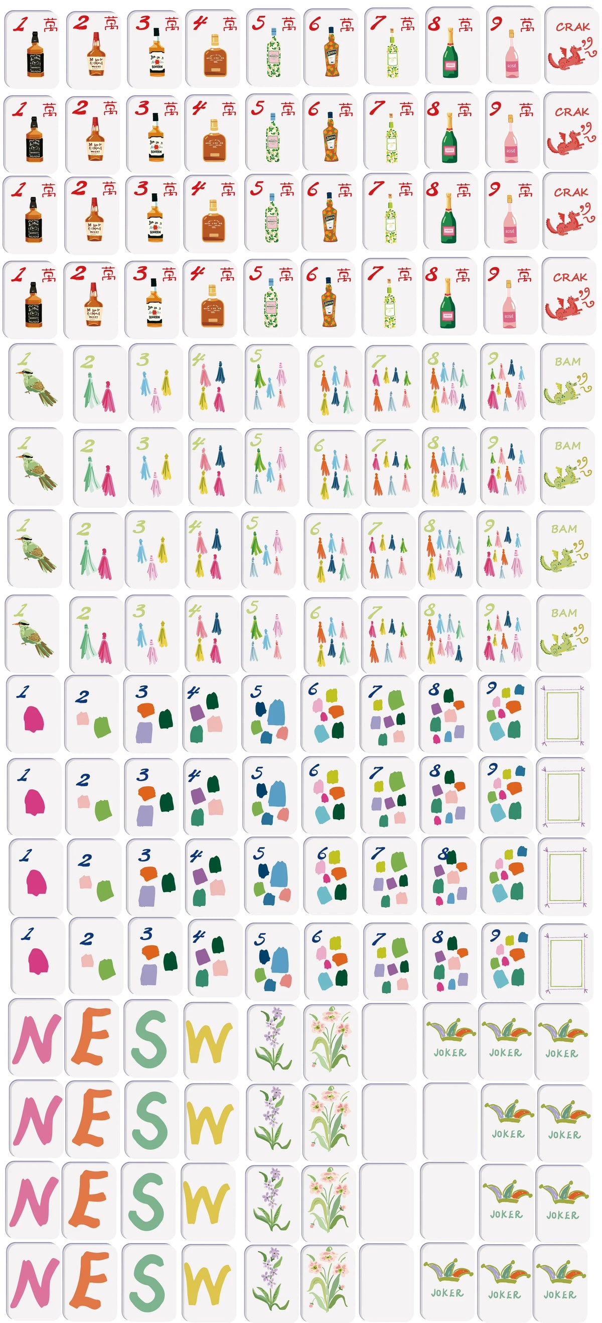 Cocktails Mahjong Tiles