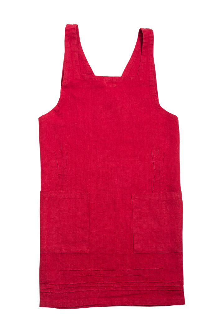 RED GARDEN APRON