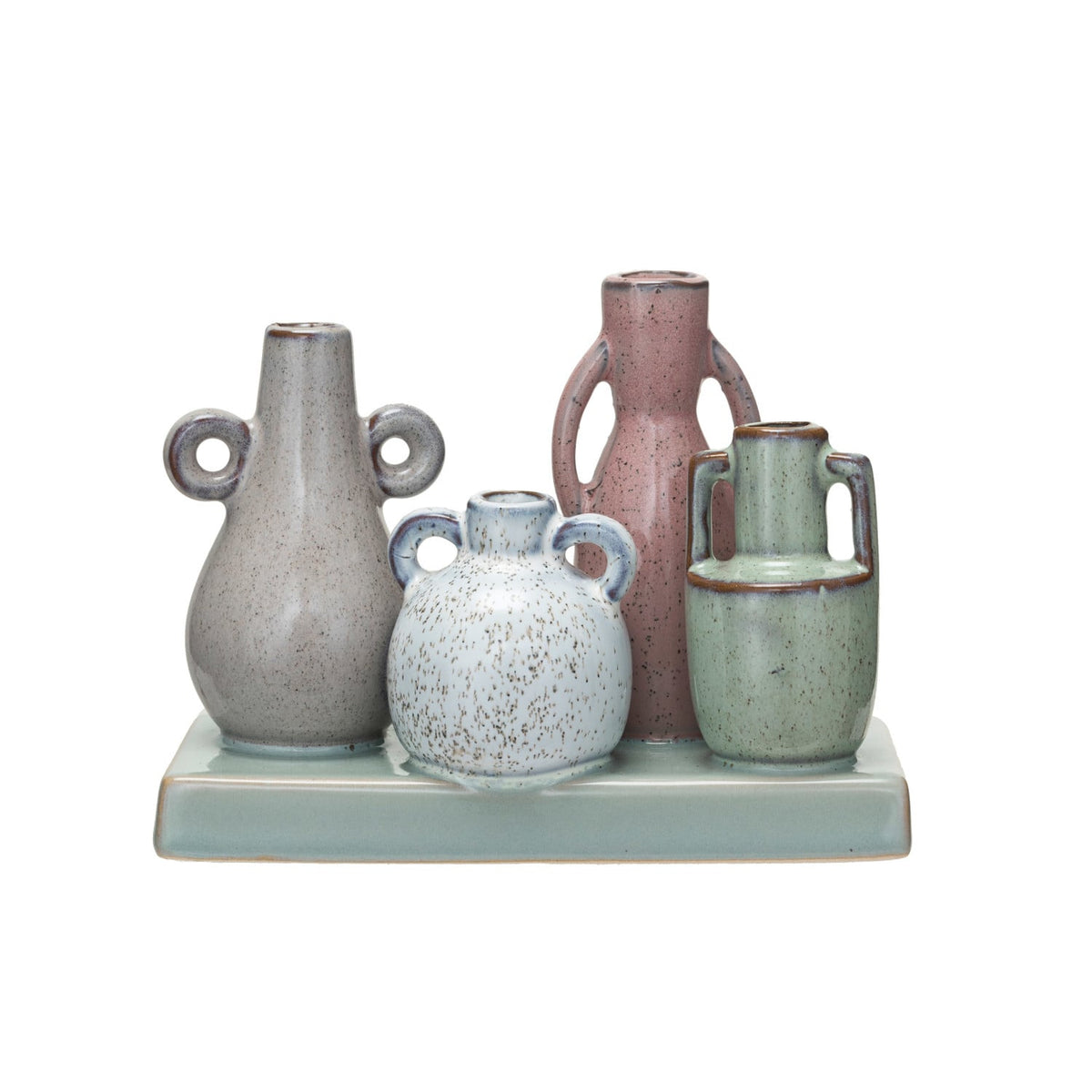 Mounted Stoneware Vases