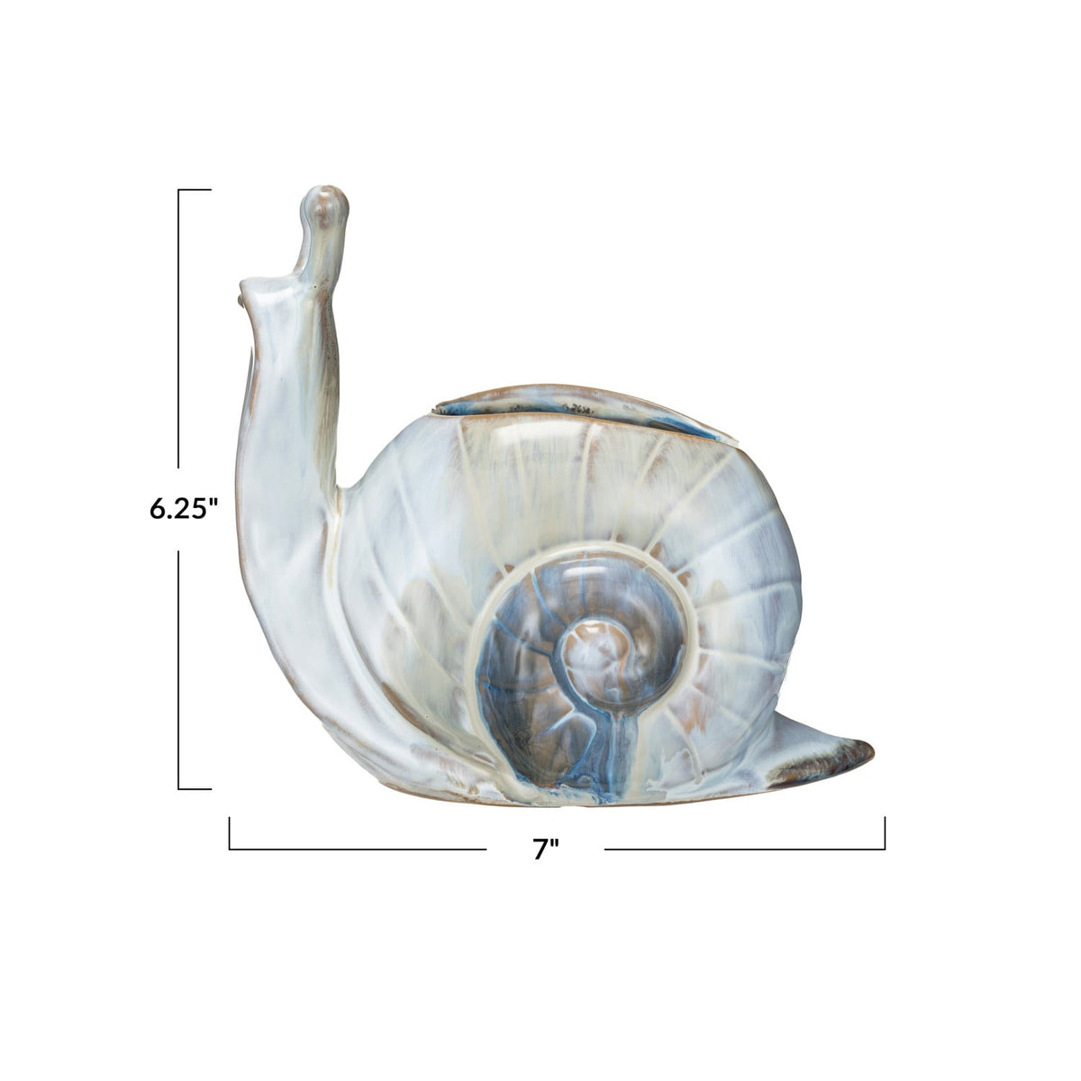 Stoneware Snail Planter