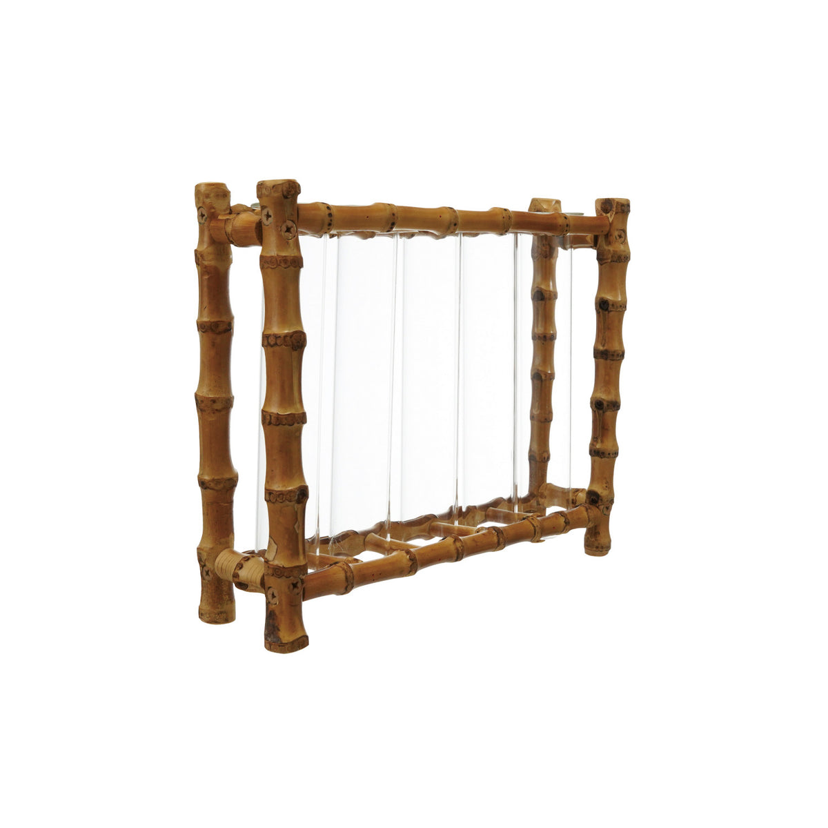 Bamboo Stand with Glass Tubes