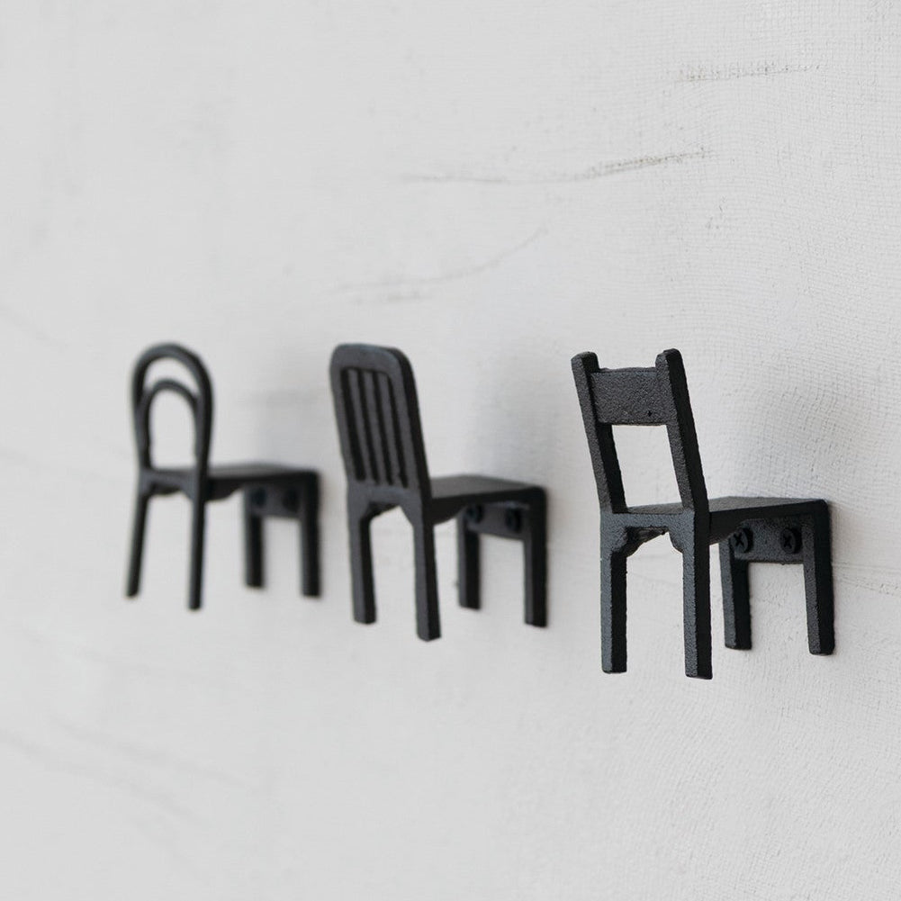 Cast Iron Chair Wall Hook Set