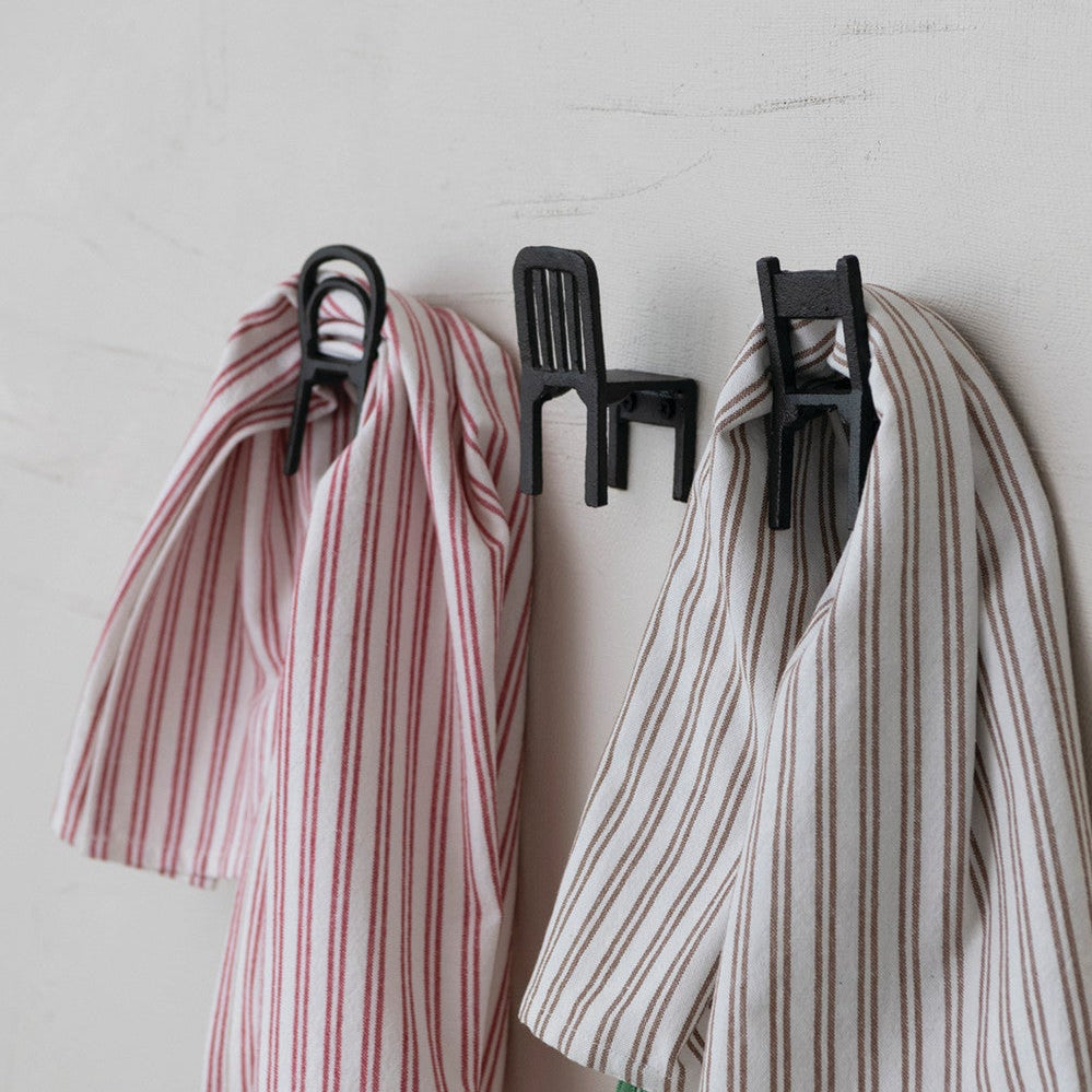 Cast Iron Chair Wall Hook Set