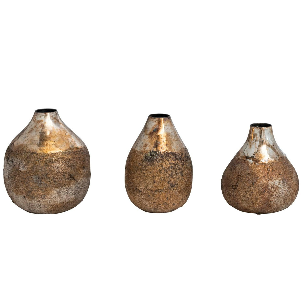 Round Metal Vase Set
