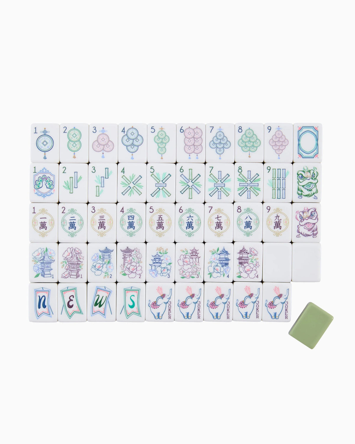 WILLOW MAHJONG TILE SET