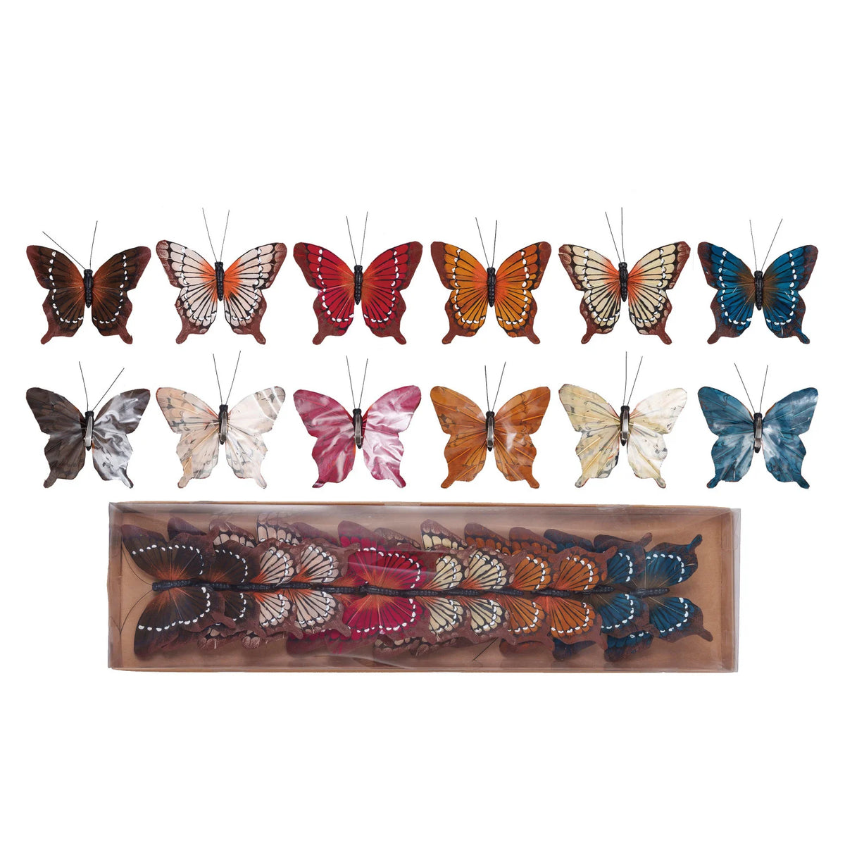 BUTTERFLY CLIP-ON ORNAMENT SET