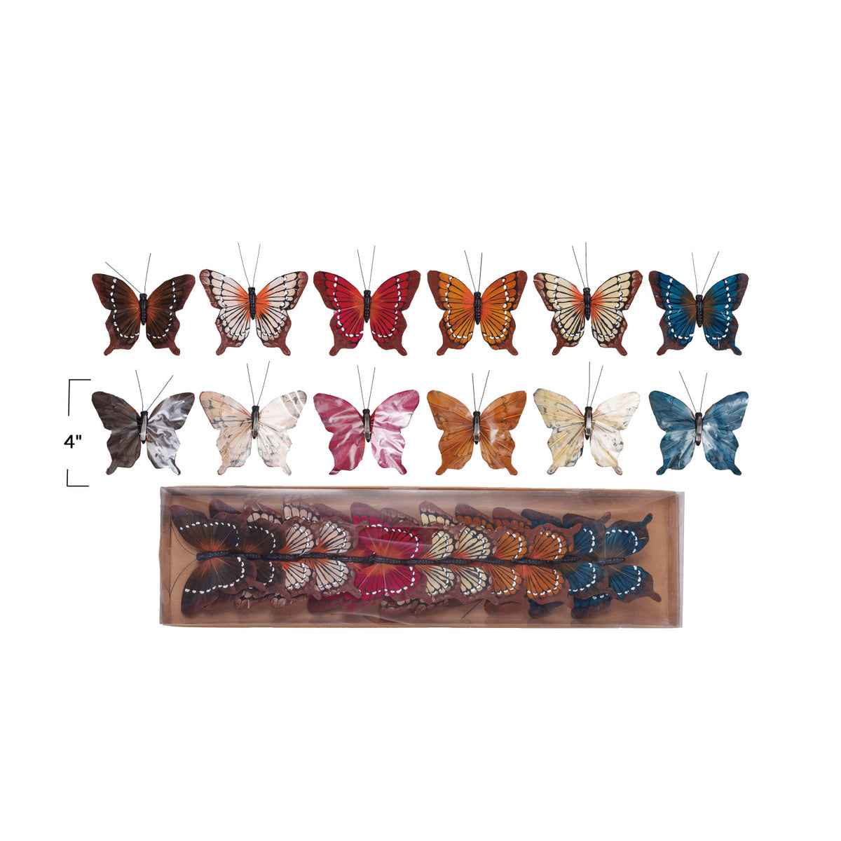 BUTTERFLY CLIP-ON ORNAMENT SET